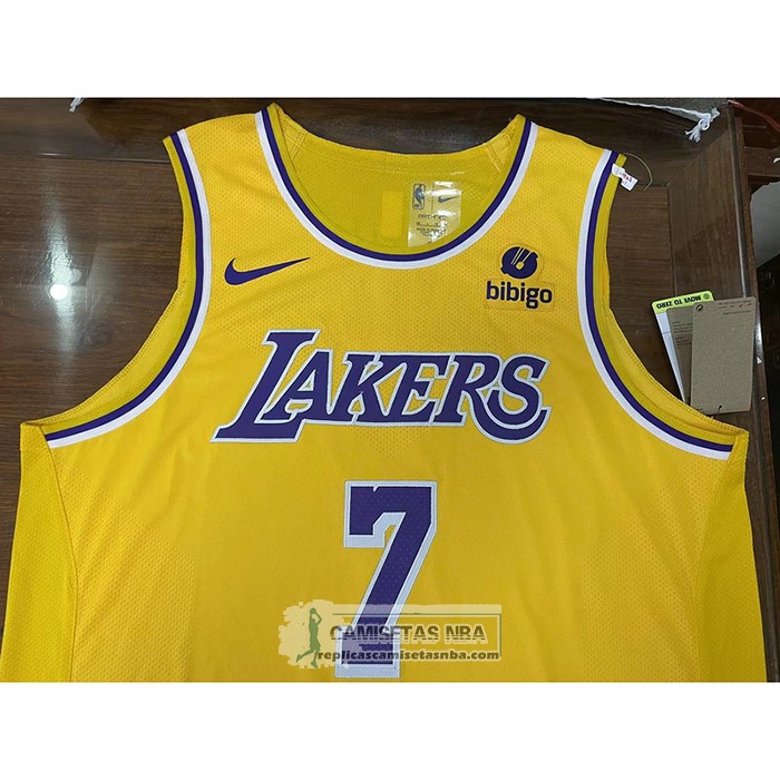 Camiseta Los Angeles Lakers Carmelo Anthony NO 7 Icon Autentico Amarillo